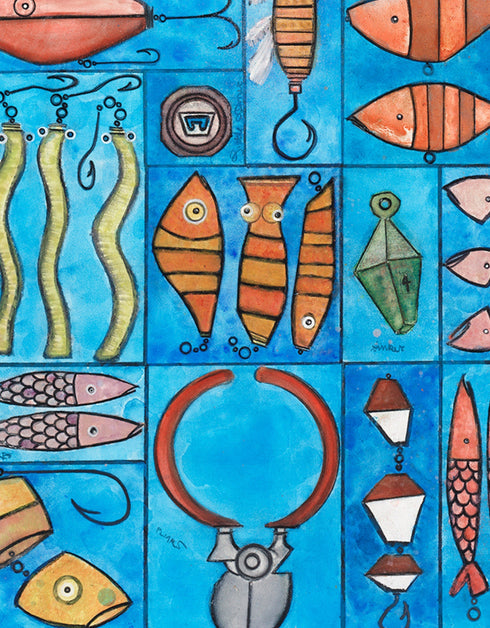 Tackle Box | Framed Giclee Print on Canvas